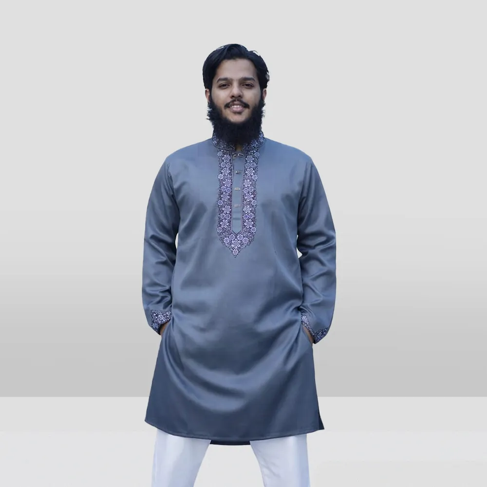 MENS CLASSIC ASH COLOR PANJABI