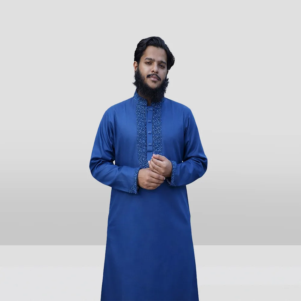 MENS CLASSIC SEQUENCE SUTTON FEBRICS BLUE PANJABI